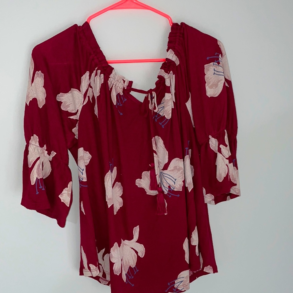 Lucky brand off the shoulder crop top